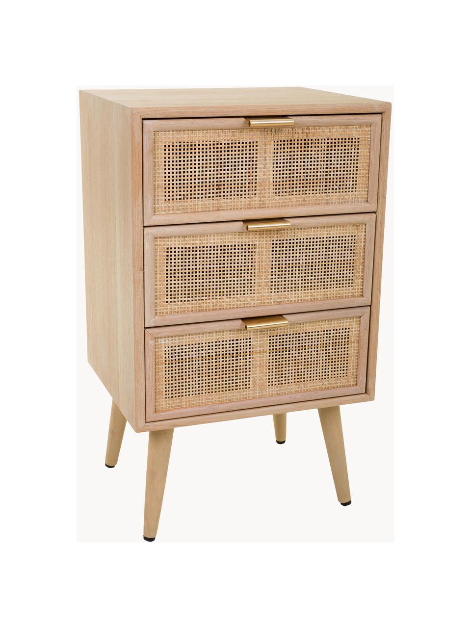 Nočný stolík so zásuvkami Cayetana Shelfy, Svetlé drevo, Š 42 x V 71 cm