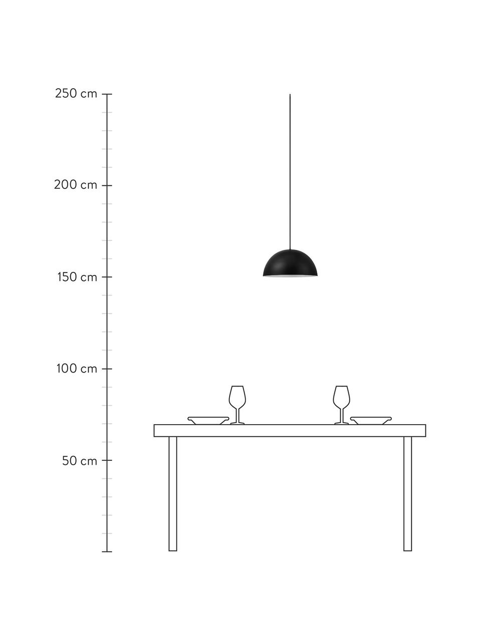 Závesná lampa v škandinávskom štýle Ellen, Čierna, Ø 30 x V 15 cm