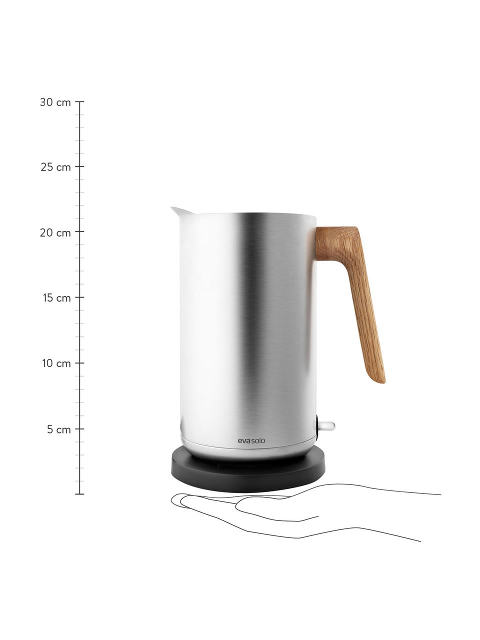 Hervidor Nordic Kitchen, Asa: madera de roble, Cable: plástico, Acero inoxidable, roble, 1.5 L