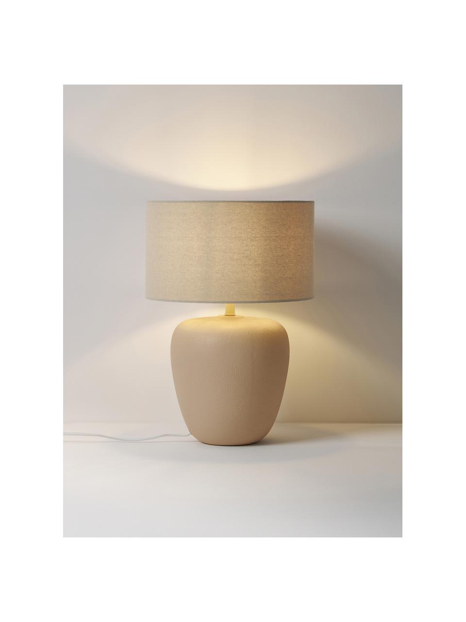 Grande lampe à poser en céramique Eileen, Beige clair, mat, Ø 33 x haut. 48 cm