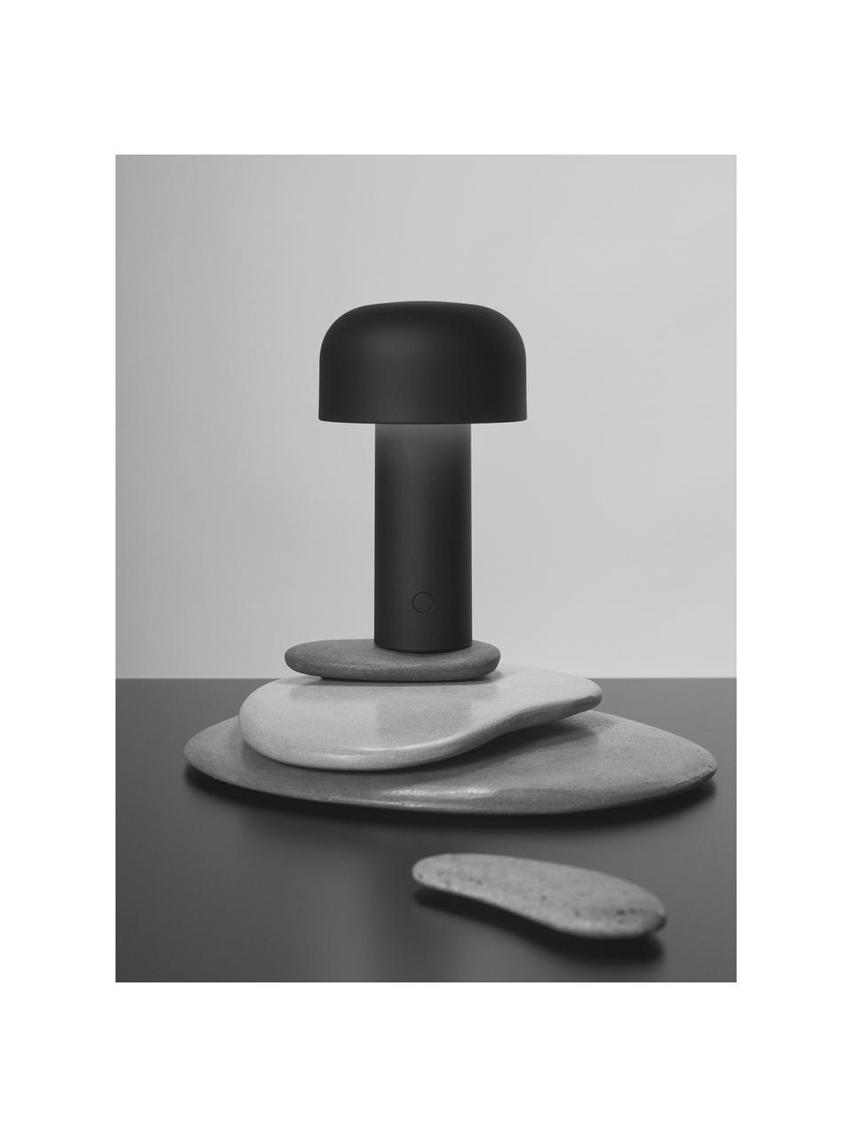 Lampa stołowa LED z funkcją przyciemniania Bellhop, Tworzywo sztuczne, Czarny, matowy, Ø 13 x W 20 cm