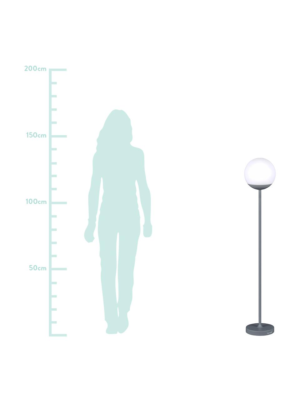 Mobiele outdoor LED-lamp Mooon, Lampenkap: kunststof, Grijs, Ø 25 x H 134 cm