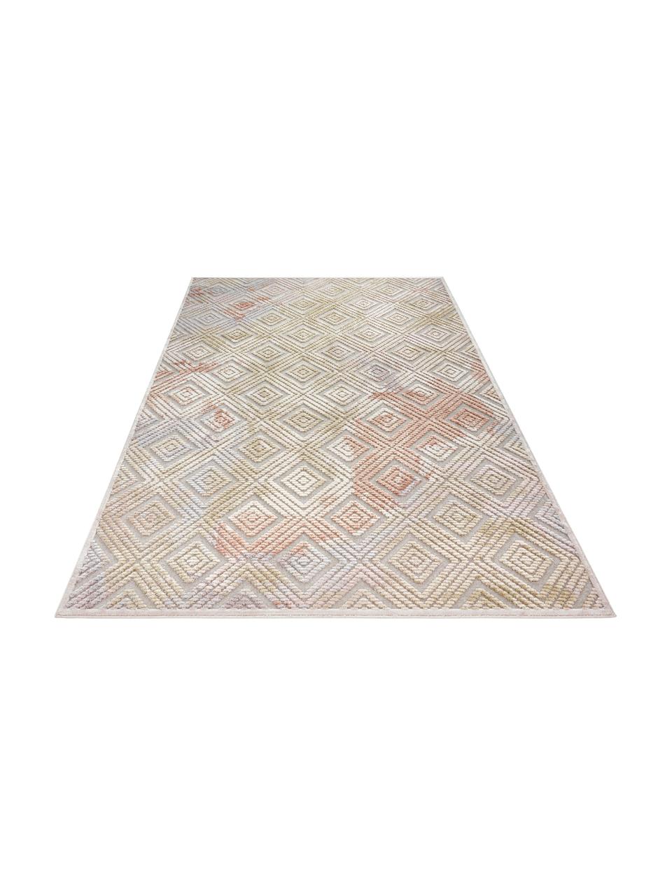 Viskózový koberec s různou výškou povrchu Isère, Odstíny stříbrné, více barev