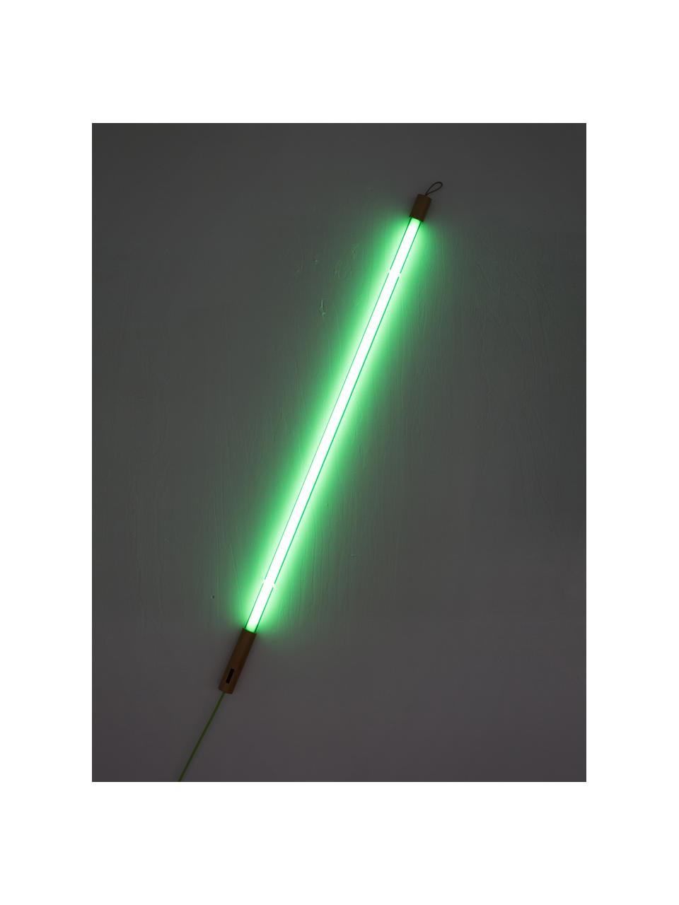 Applique a LED con presa Linea, Decorazione: legno, Verde, Ø 4 x Alt. 135 cm