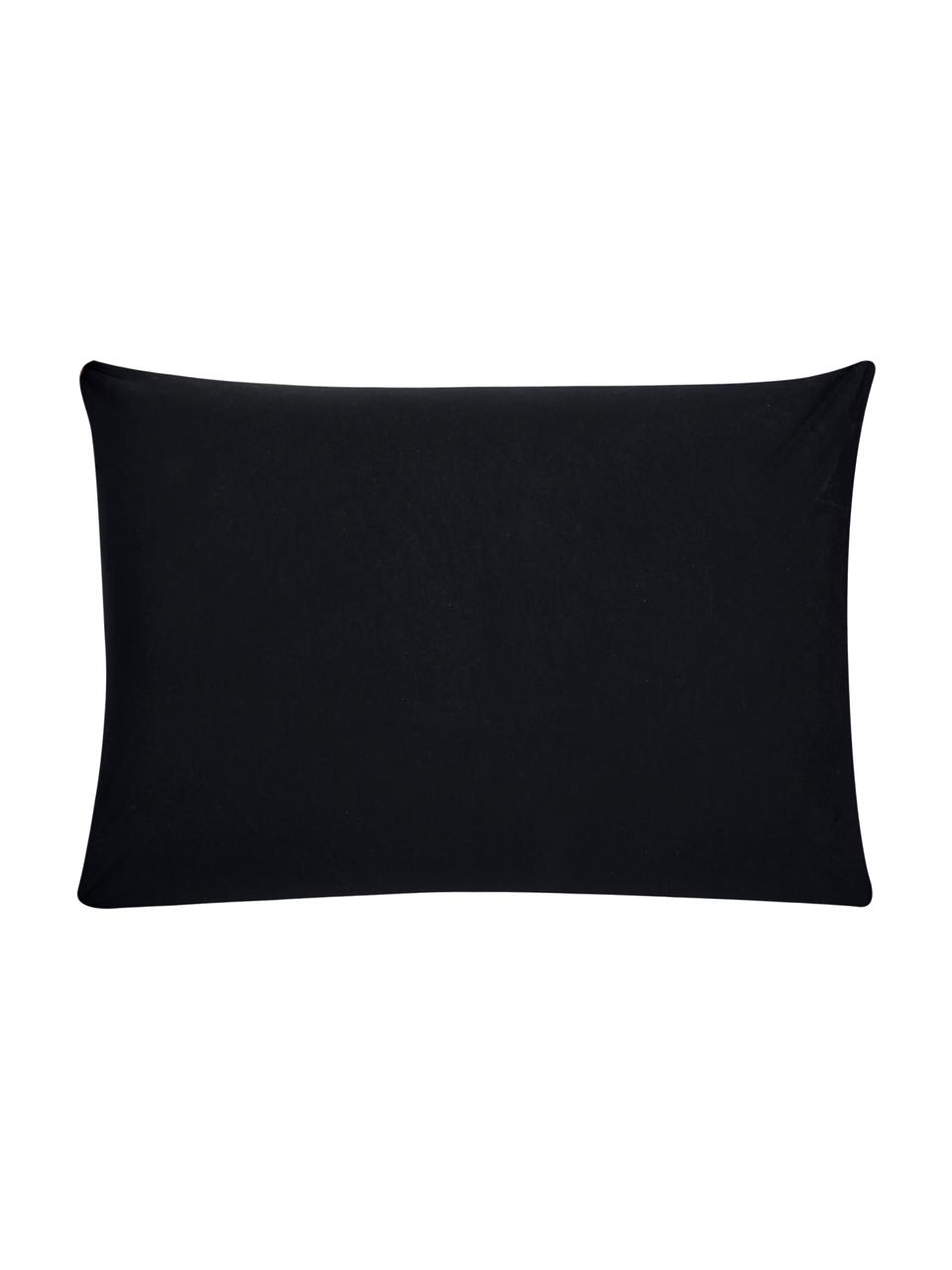 Funda de almohada Malin, Negro estampado mármol, An 50 x L 70 cm