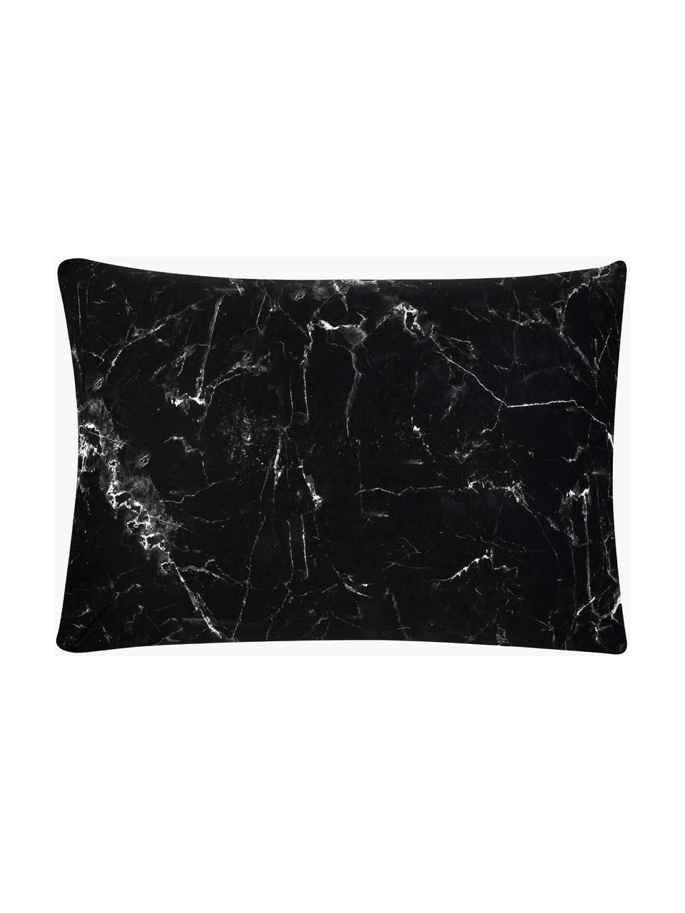 Funda de almohada Malin, Negro estampado mármol, An 50 x L 70 cm