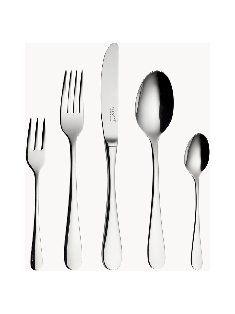 Hochglanzpoliertes Design-Besteck-Set New Sweet, 6 Personen (30-tlg.), Edelstahl

Das Besteck ist aus Edelstahl gefertigt. Somit ist es langlebig, rostet nicht und ist resistent gegen Bakterien., Silberfarben, hochglanzpoliert, Set mit verschiedenen Grössen