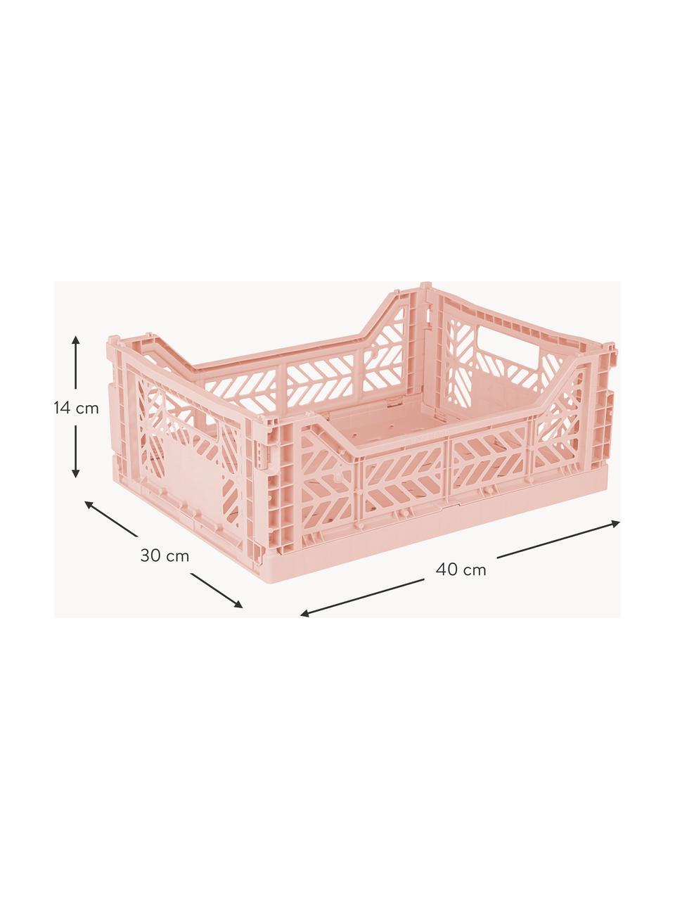Skládací úložný box Midi, Š 40 cm, Umělá hmota, Světle růžová, Š 40 cm, H 30 cm