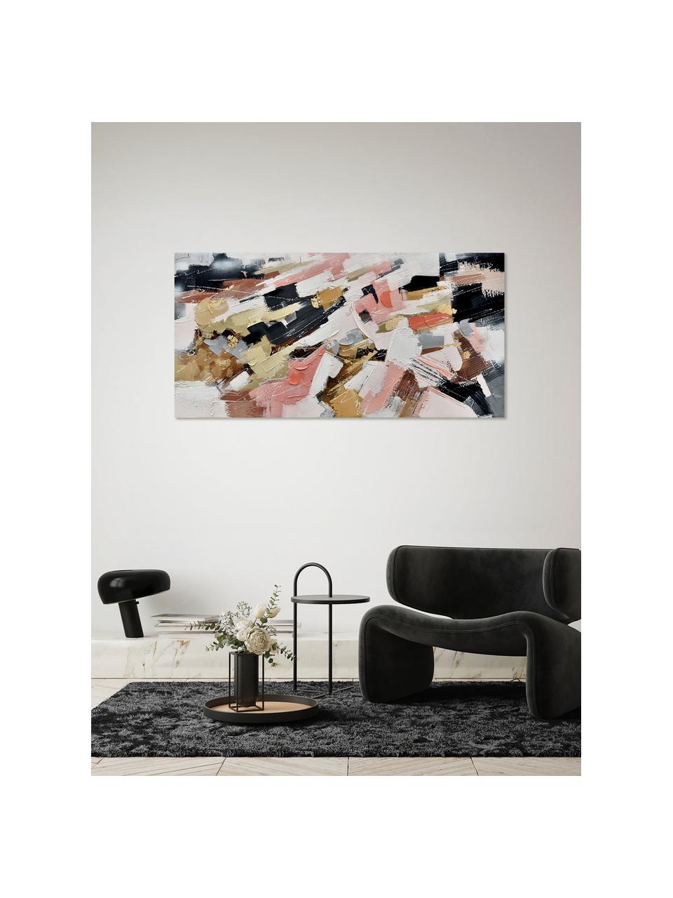 Ručne maľované plátno Pensieri e Colori, Viac farieb, Š 140 x V 70 cm