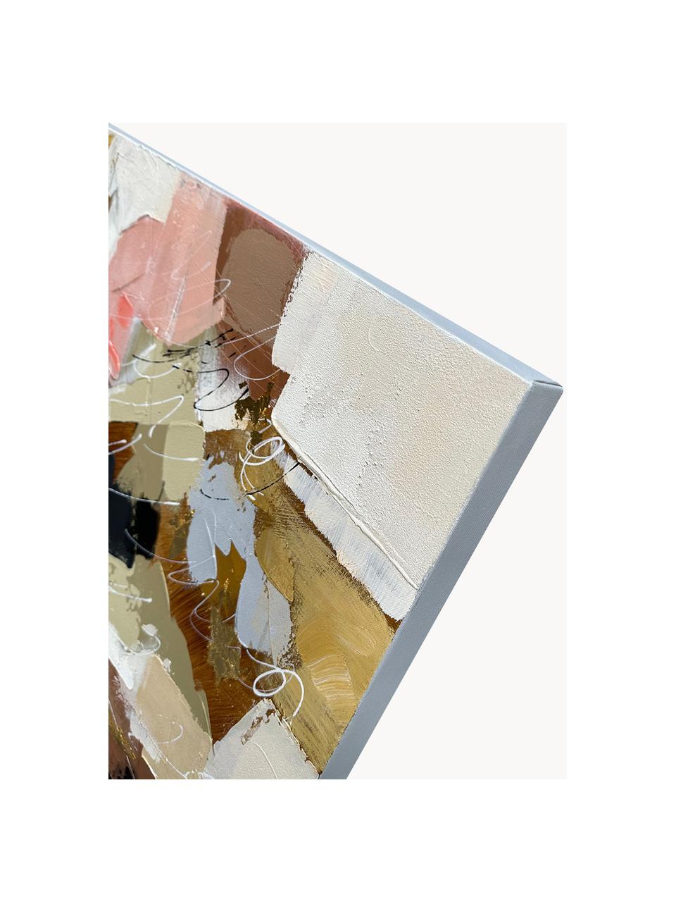 Ručne maľované plátno Pensieri e Colori, Viac farieb, Š 140 x V 70 cm