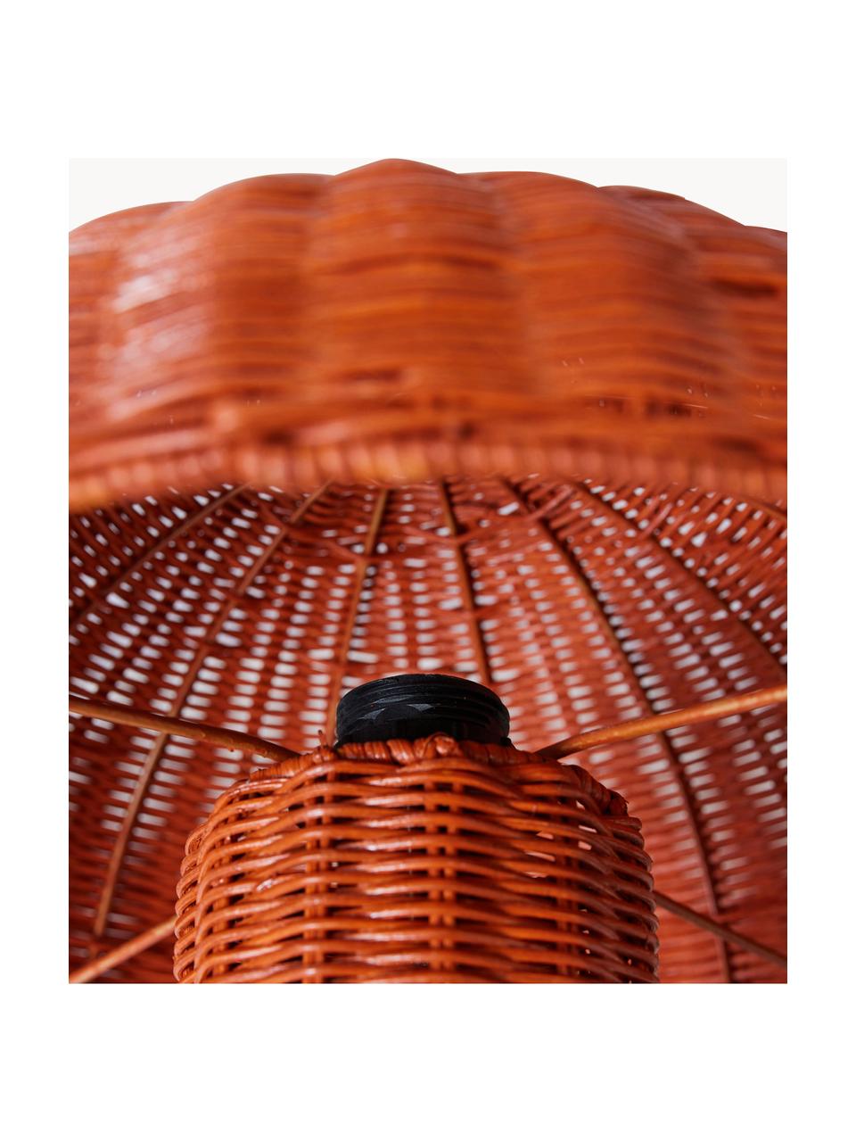 Lampada da tavolo in rattan Coral, Terracotta, Ø 34 x Alt. 30 cm