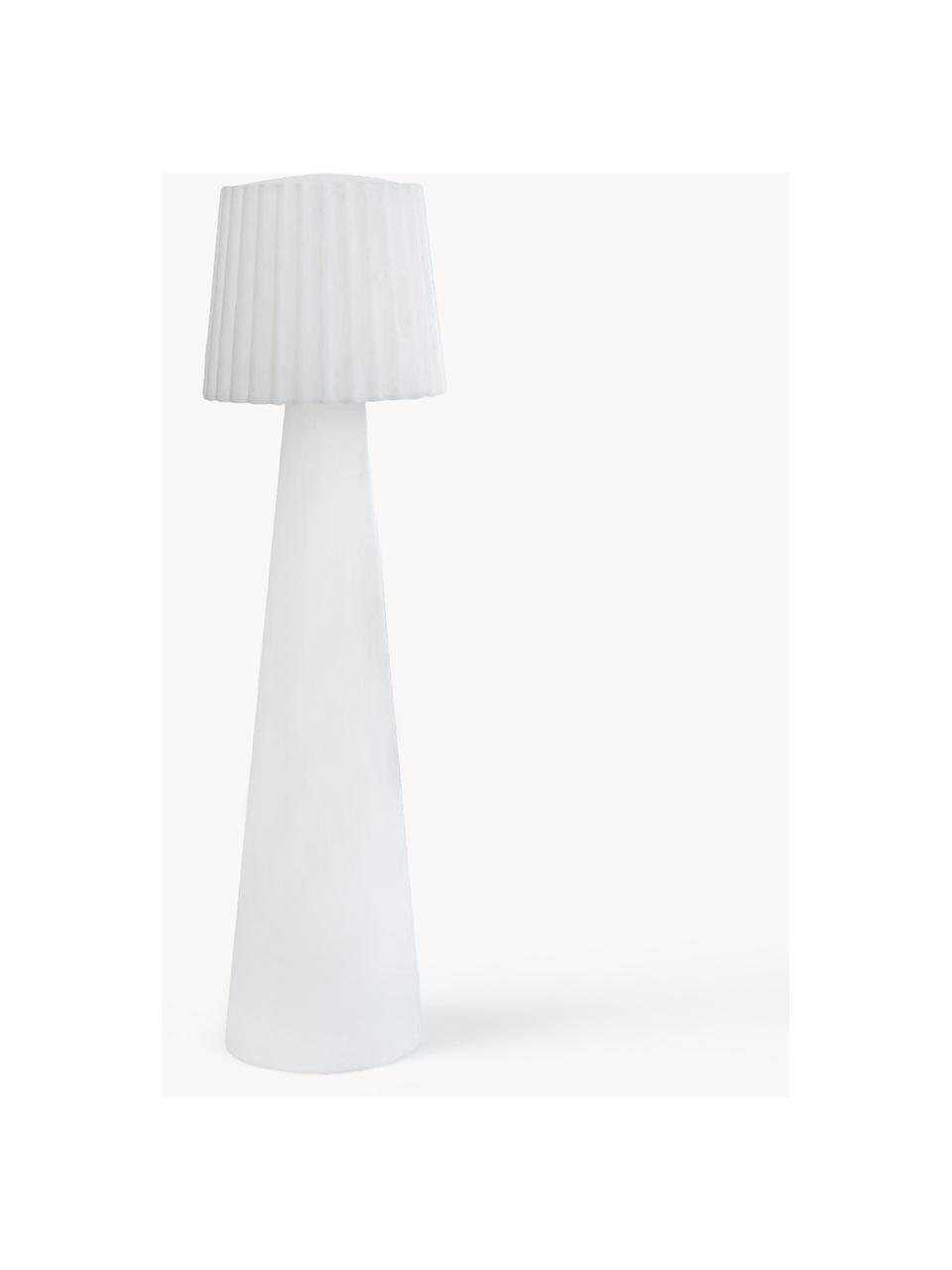Lampada da terra portatile a LED per esterni con cambio colore Lady, luce regolabile, Plastica, Bianco, Alt. 110 cm