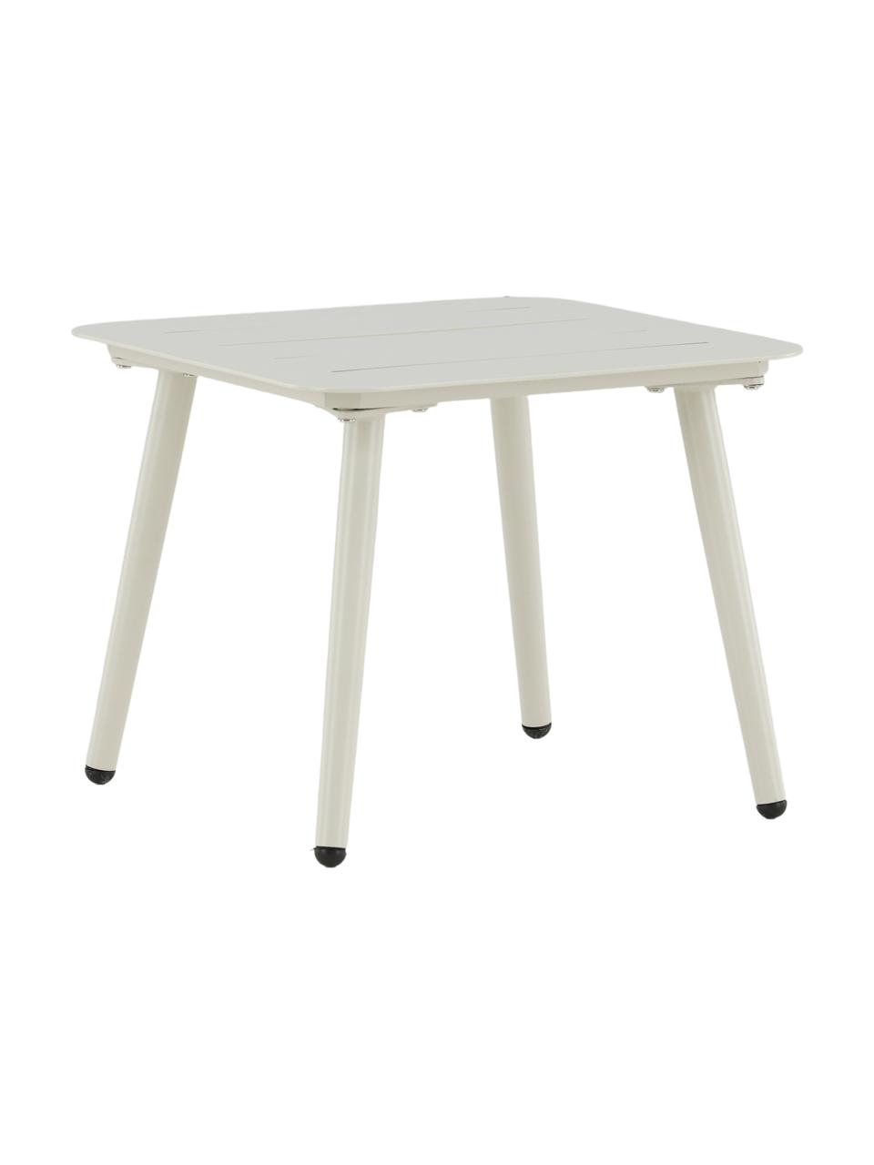 Table d'appoint de jardin Lina, Métal, laqué, Beige, larg. 40 x haut. 33 cm