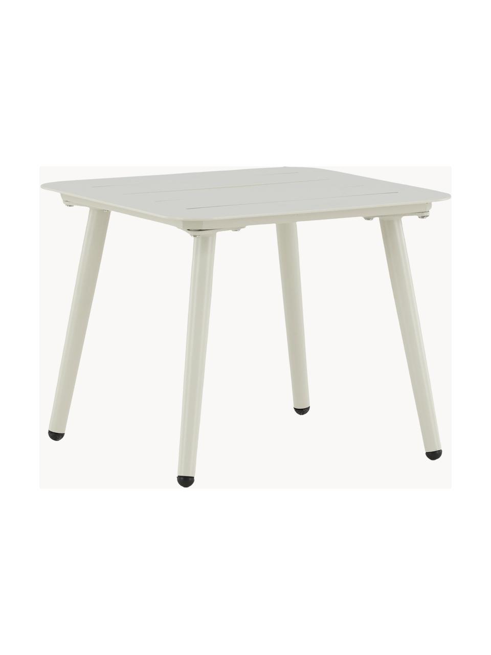 Table d'appoint de jardin Lina, Métal, laqué, Beige, larg. 40 x haut. 33 cm