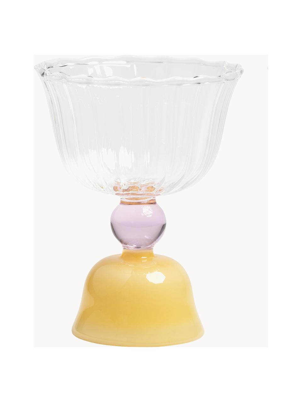 Verres à eau en verre borosilicate Tulip, 2 pièces, Verre borosilicate, Transparent, rose pâle, jaune soleil, Ø 9 x haut. 12 cm, 200 ml