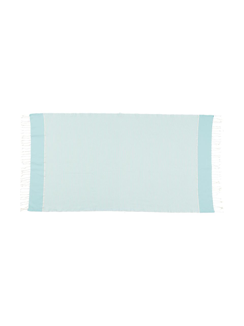 Sada tenkých ručníků s lurexem Copenhague, 3 díly, Světle modrá, stříbrná, bílá, Sada s různými velikostmi
