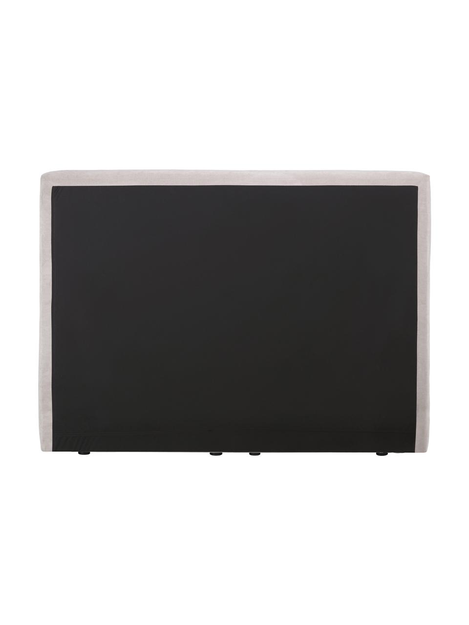 Lit à sommier tapissier Oberon, Tissu grège, 160 x 200 cm, indice de fermeté 2