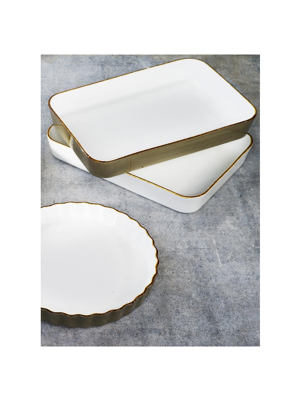 Plat à four blanc, porcelaine, 19,5 cm