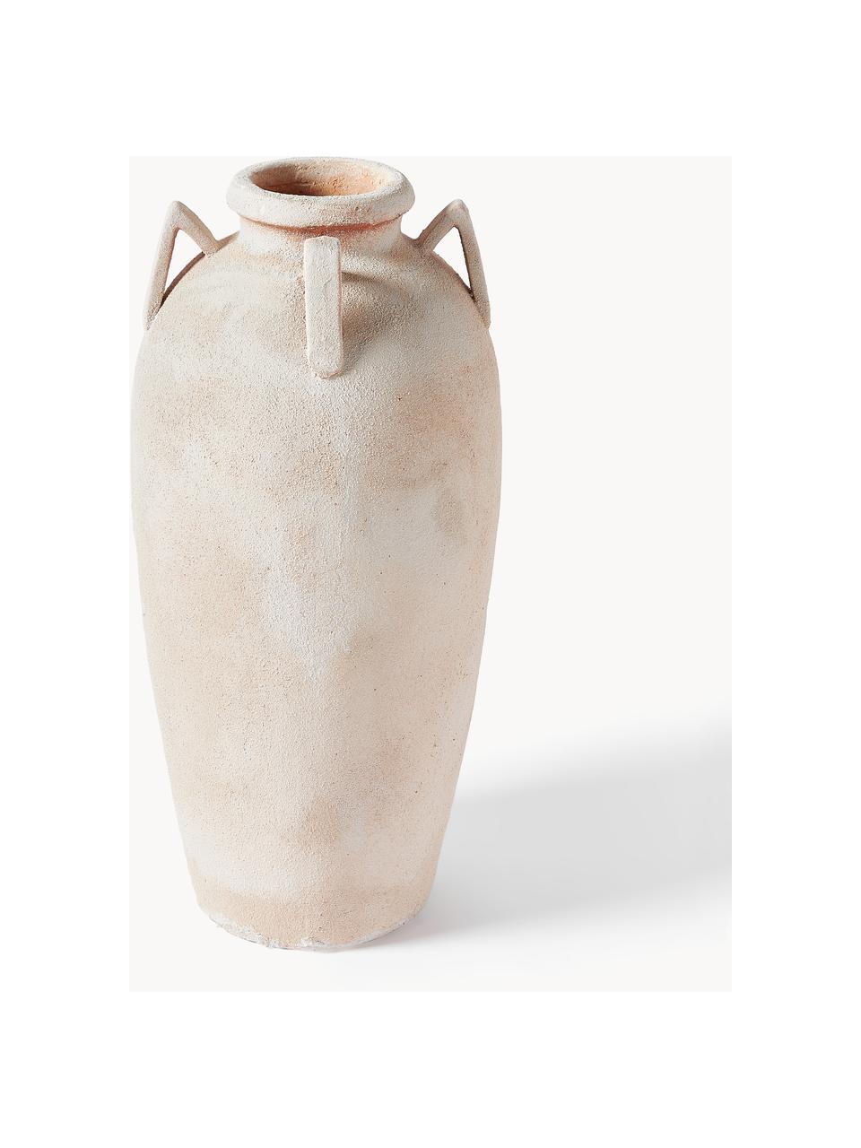 Vase à poser au sol, finition sablée Liah, haut. 70 cm, Terracotta, Beige, Ø 32 x haut. 70 cm