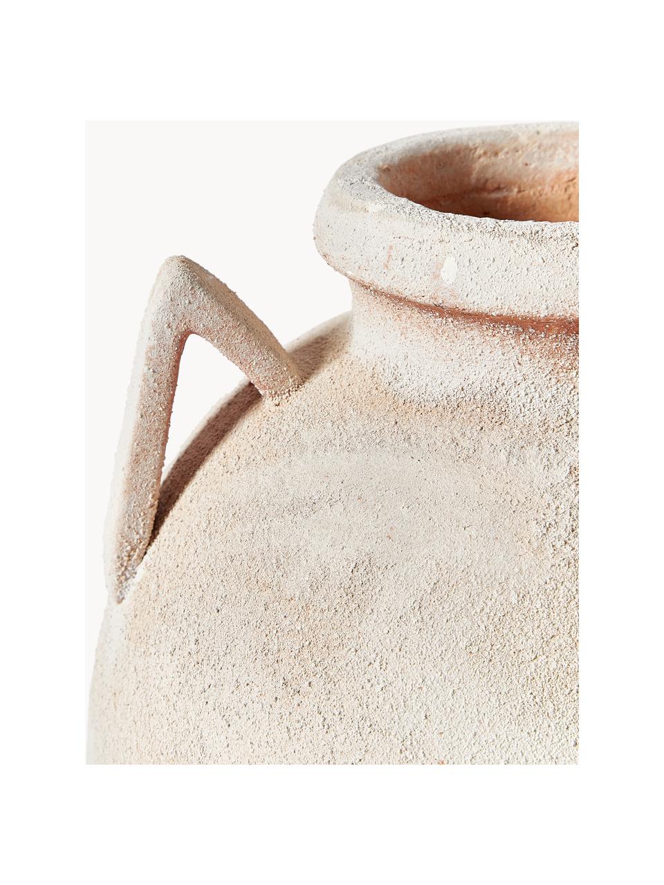Bodenvase Liah mit Sand-Finish, H 70 cm, Terrakotta, Beige, Ø 32 x H 70 cm