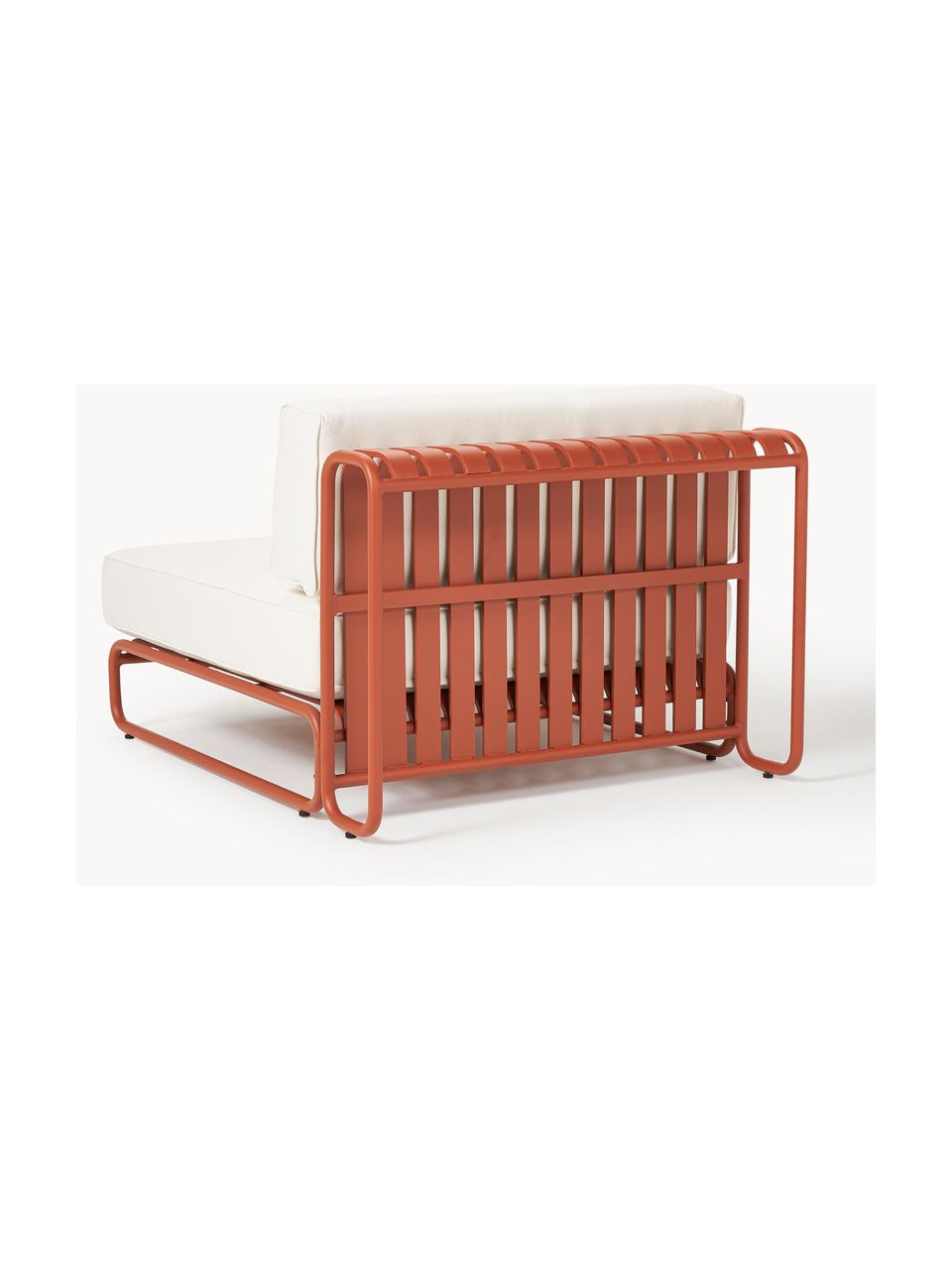 Tuin middelste module Caio, Bekleding: 100% polyester Met 20.000, Frame: aluminium, Gebroken wit, terracotta, B 95 x D 115 cm