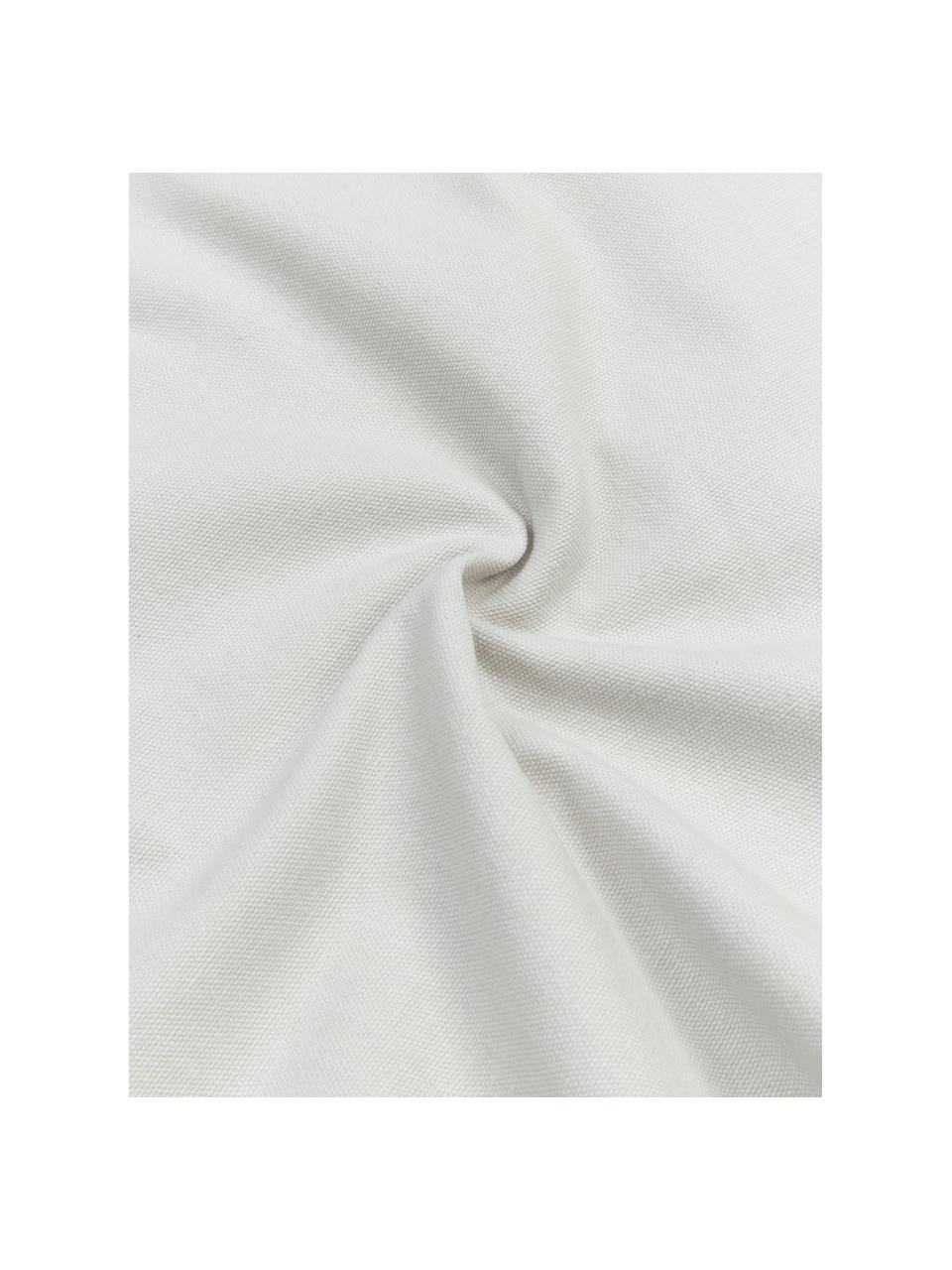 Federa arredo in cotone grigio chiaro con nappe Shylo, 100% cotone, Grigio, Larg. 40 x Lung. 40 cm