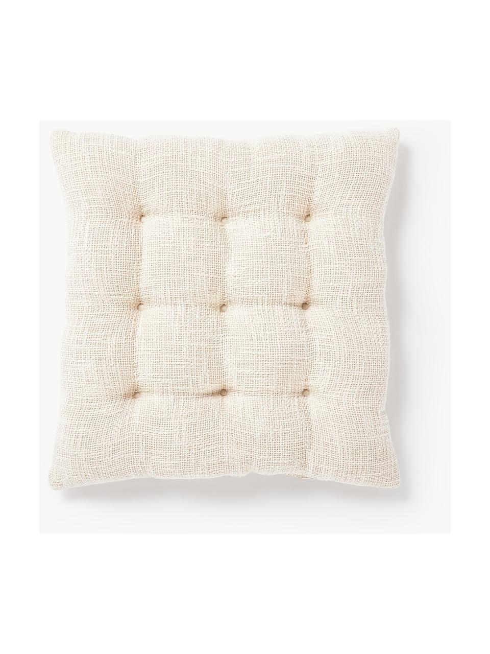 Coussin de chaise en coton Sasha, Beige clair, larg. 40 x long. 40 cm