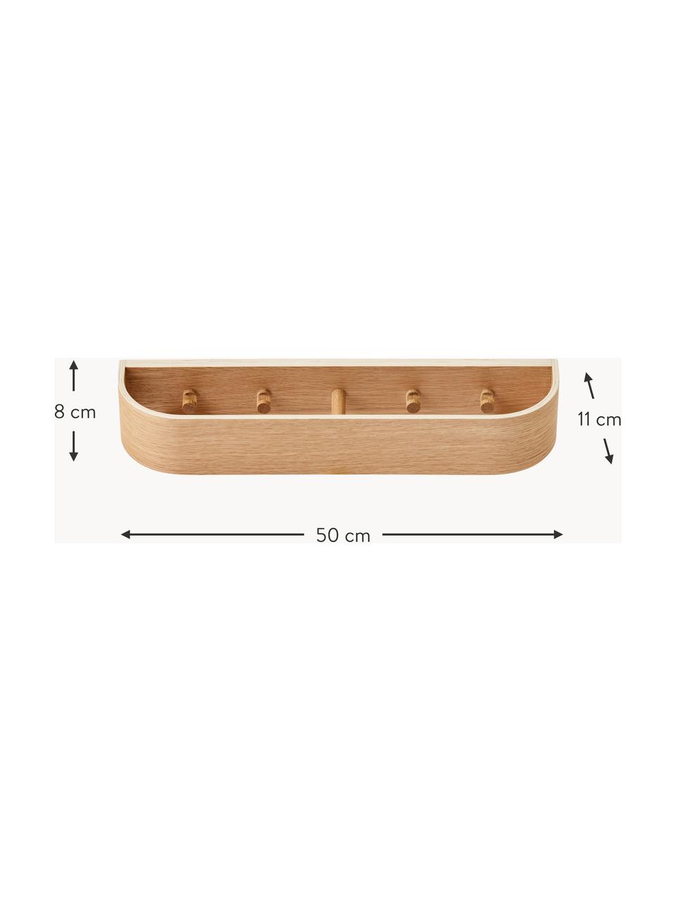 Garderobenleiste Epoch aus Eichenholz, Mitteldichte Holzfaserplatte (MDF), Eichenholzfurnier, Helles Holz, B 50 cm