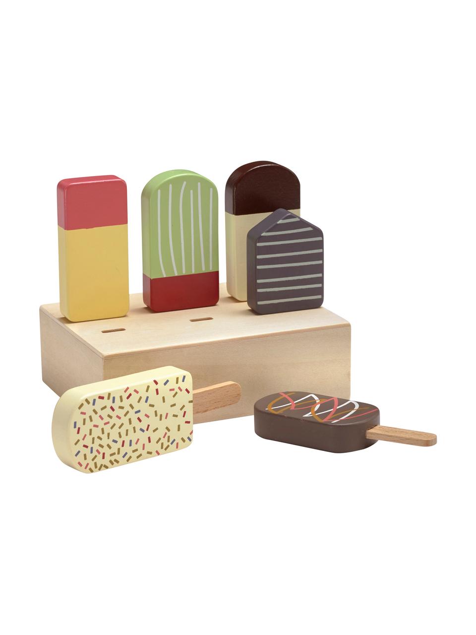 Spielzeug-Set Ice Cream, Holz, Mehrfarbig, B 9 x H 12 cm
