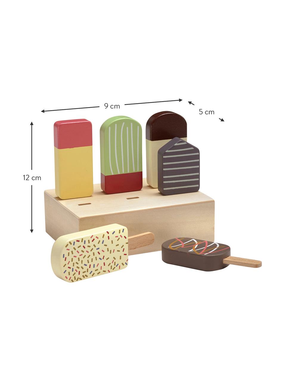 Spielzeug-Set Ice Cream, Holz, Mehrfarbig, B 9 x H 12 cm