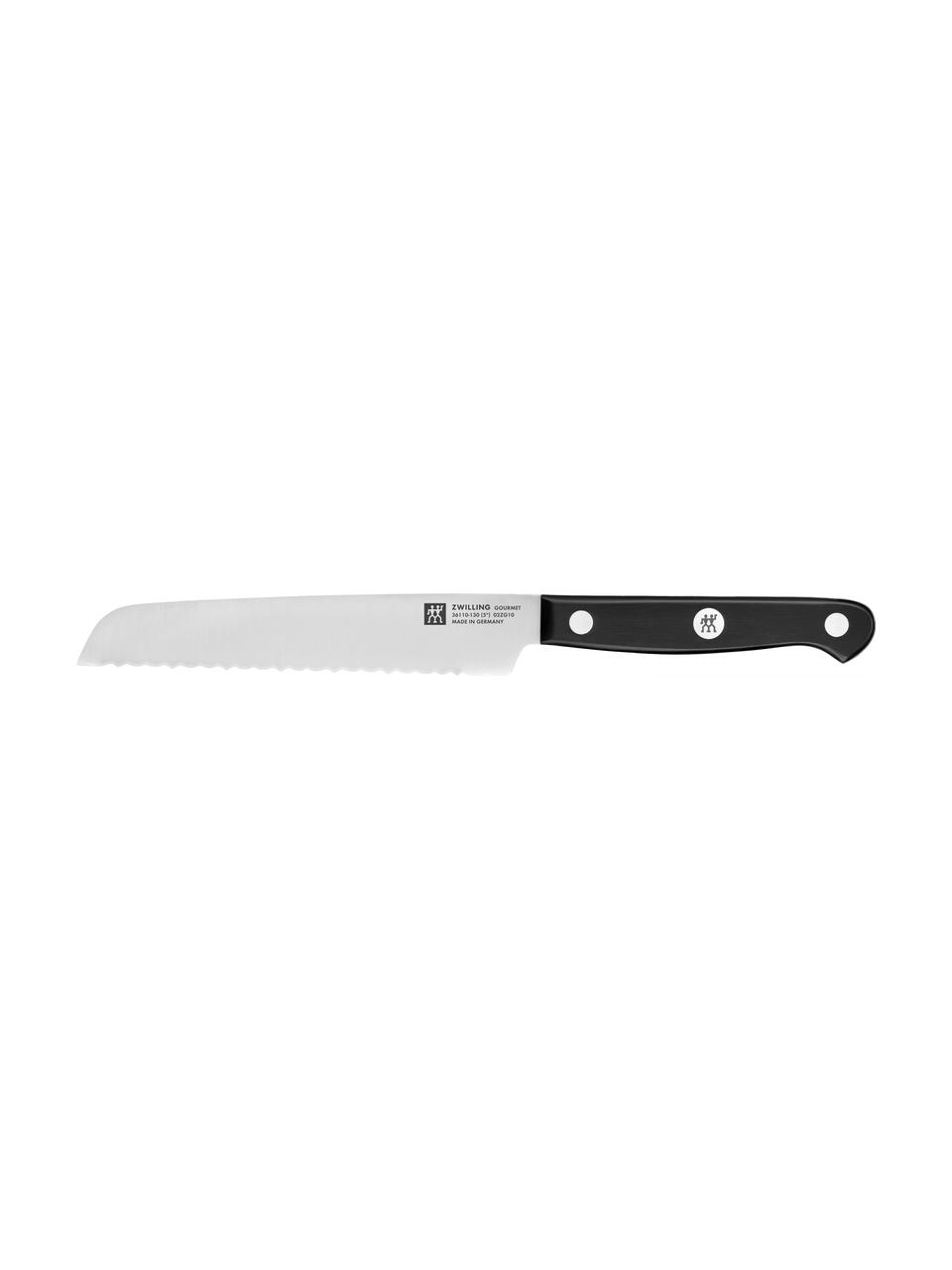 Selbstschärfender Messerblock Gourmet mit 5 Messern und 1 Schere, Griffe: Kunststoff, Grau, Silberfarben, Schwarz, Set mit verschiedenen Grössen