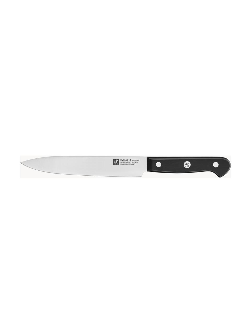 Boque de cuchillos autoafilables Gourmet, 7 pzas., Gris plateado, negro, Set de diferentes tamaños