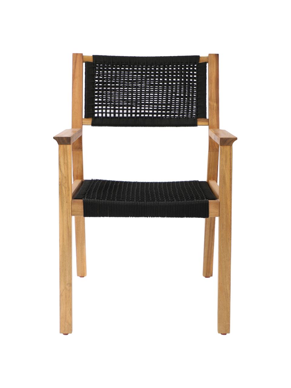 Chaise de jardin Little John, Noir, beige, larg. 58 x prof. 64 cm