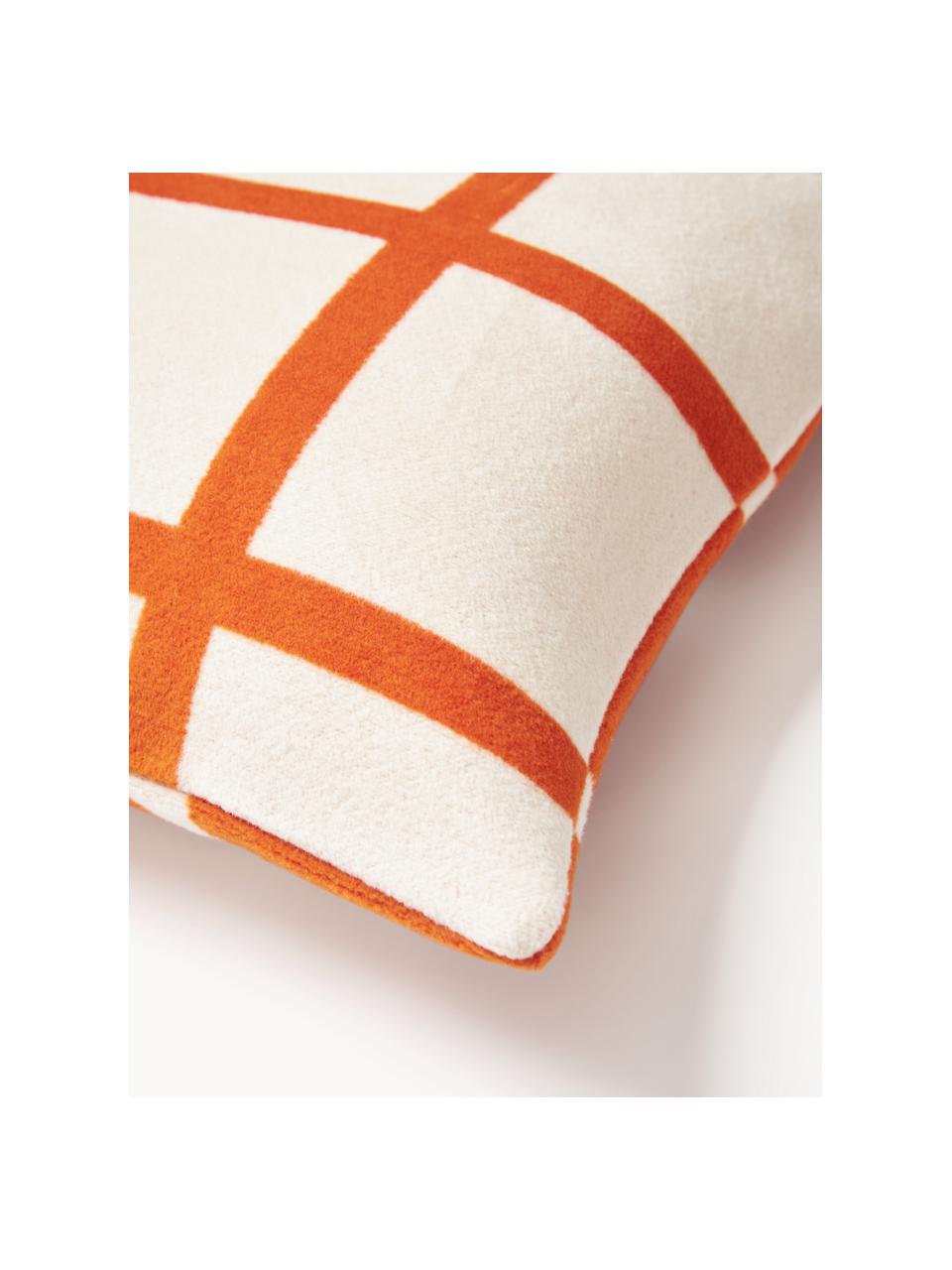 Housse de coussin 45x45 à carreaux Edison, 100 % coton

Le matériau est certifié STANDARD 100 OEKO-TEX®, 5726CIT, CITEVE, Orange, blanc crème, larg. 45 x long. 45 cm