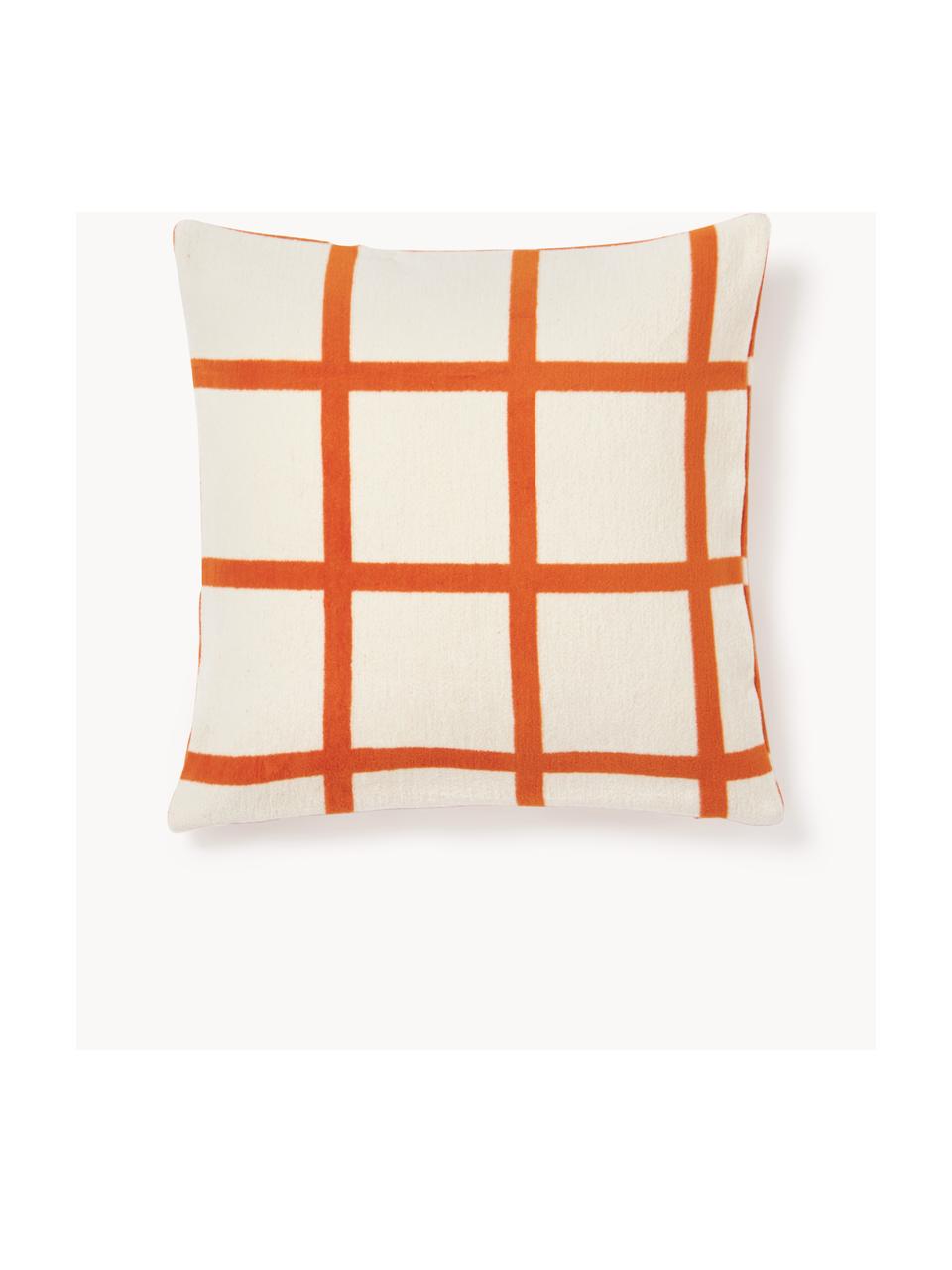 Housse de coussin 45x45 à carreaux Edison, 100 % coton

Le matériau est certifié STANDARD 100 OEKO-TEX®, 5726CIT, CITEVE, Orange, blanc crème, larg. 45 x long. 45 cm