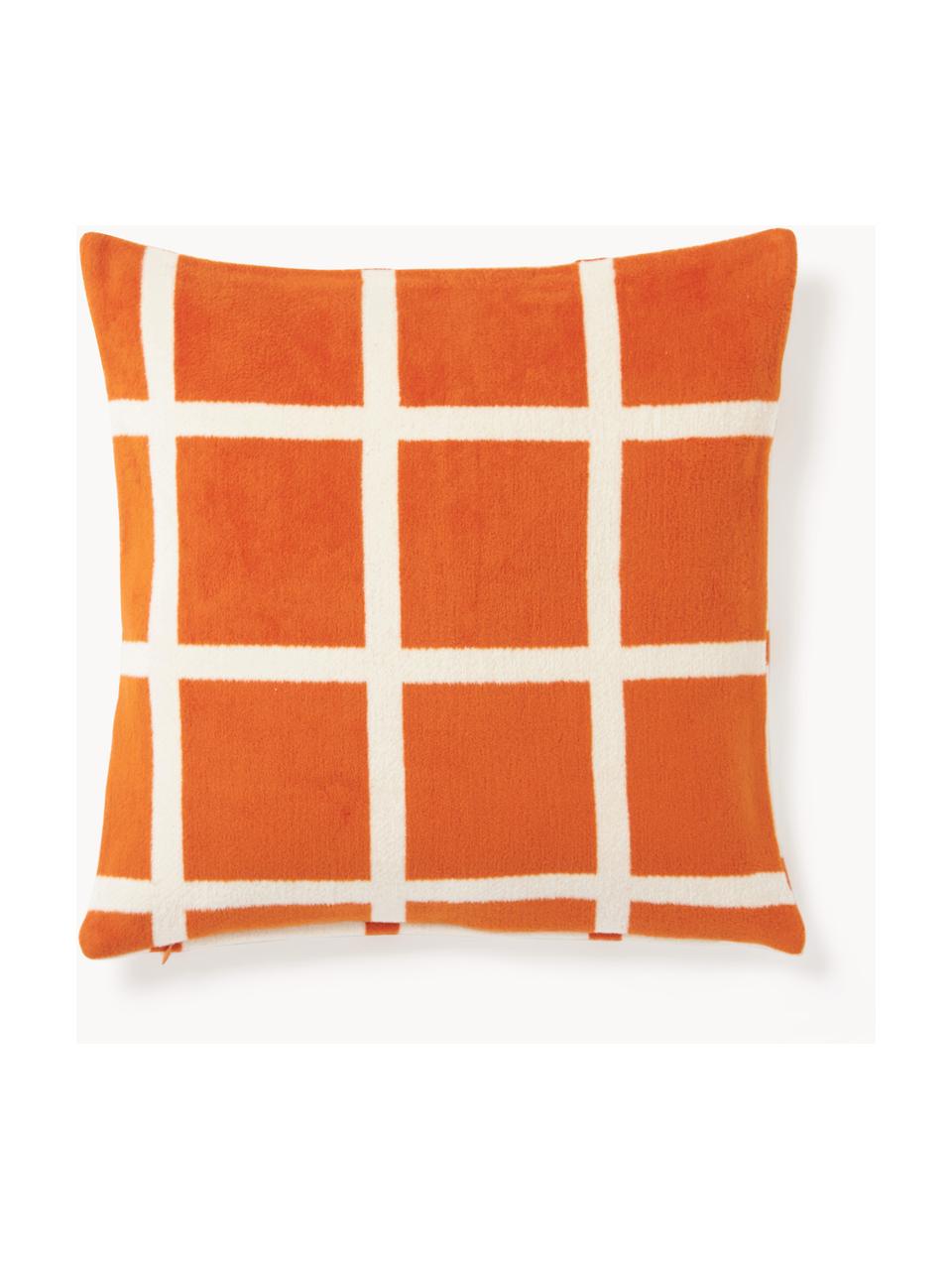 Housse de coussin 45x45 à motif carreaux Edison, 100 % coton

Le matériau est certifié STANDARD 100 OEKO-TEX®, 5726CIT, CITEVE, Orange, blanc crème, larg. 45 x long. 45 cm