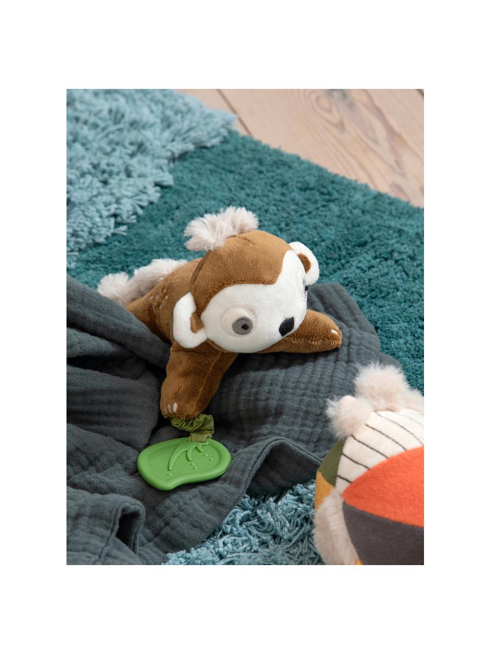 Zabawka Maci the Monkey, Tapicerka: 100% poliester, Brązowy, złamana biel, zielony, S 22 x W 7 cm