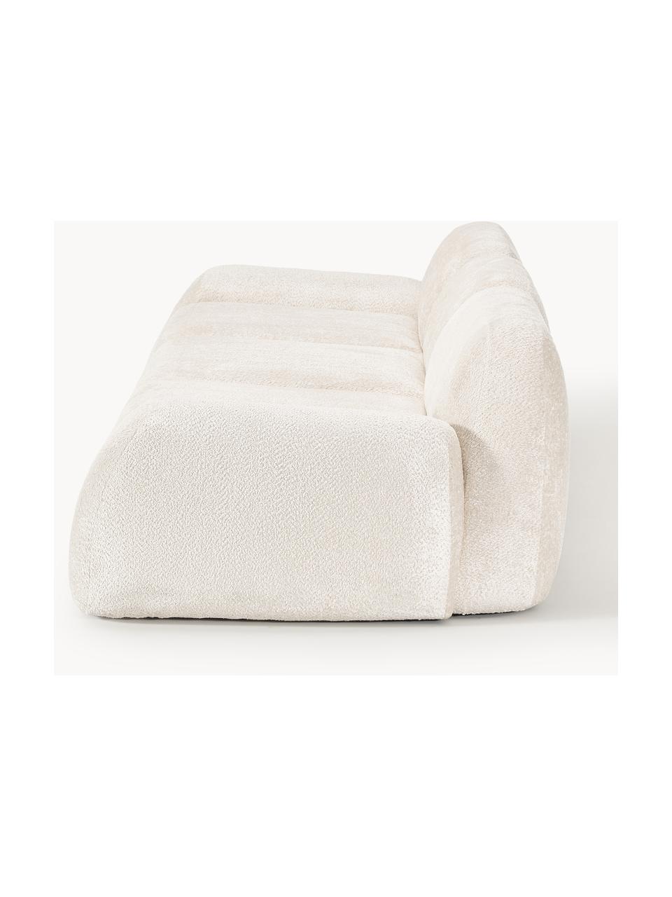 Modulares Sofa Wolke (4-Sitzer) aus Teddy-Bouclé, Bezug: Teddy-Bouclé (100 % Polye, Teddy-Bouclé Off White, B 343 x T 118 cm