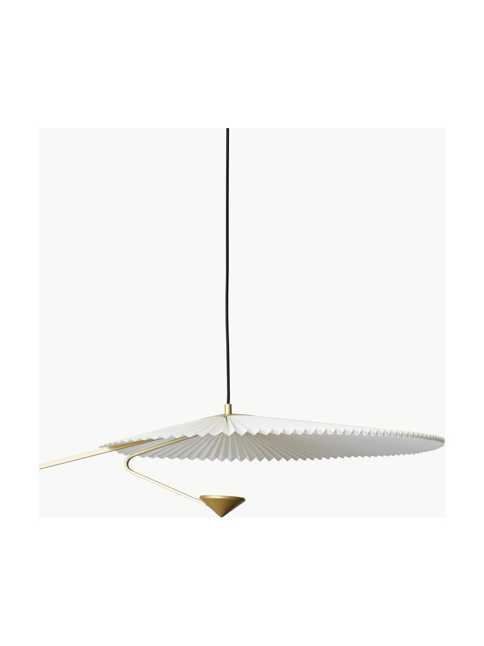 Lampa wisząca LED z funkcją przyciemniania Liris, Biały, odcienie złotego, Ø 87 x W 24 cm