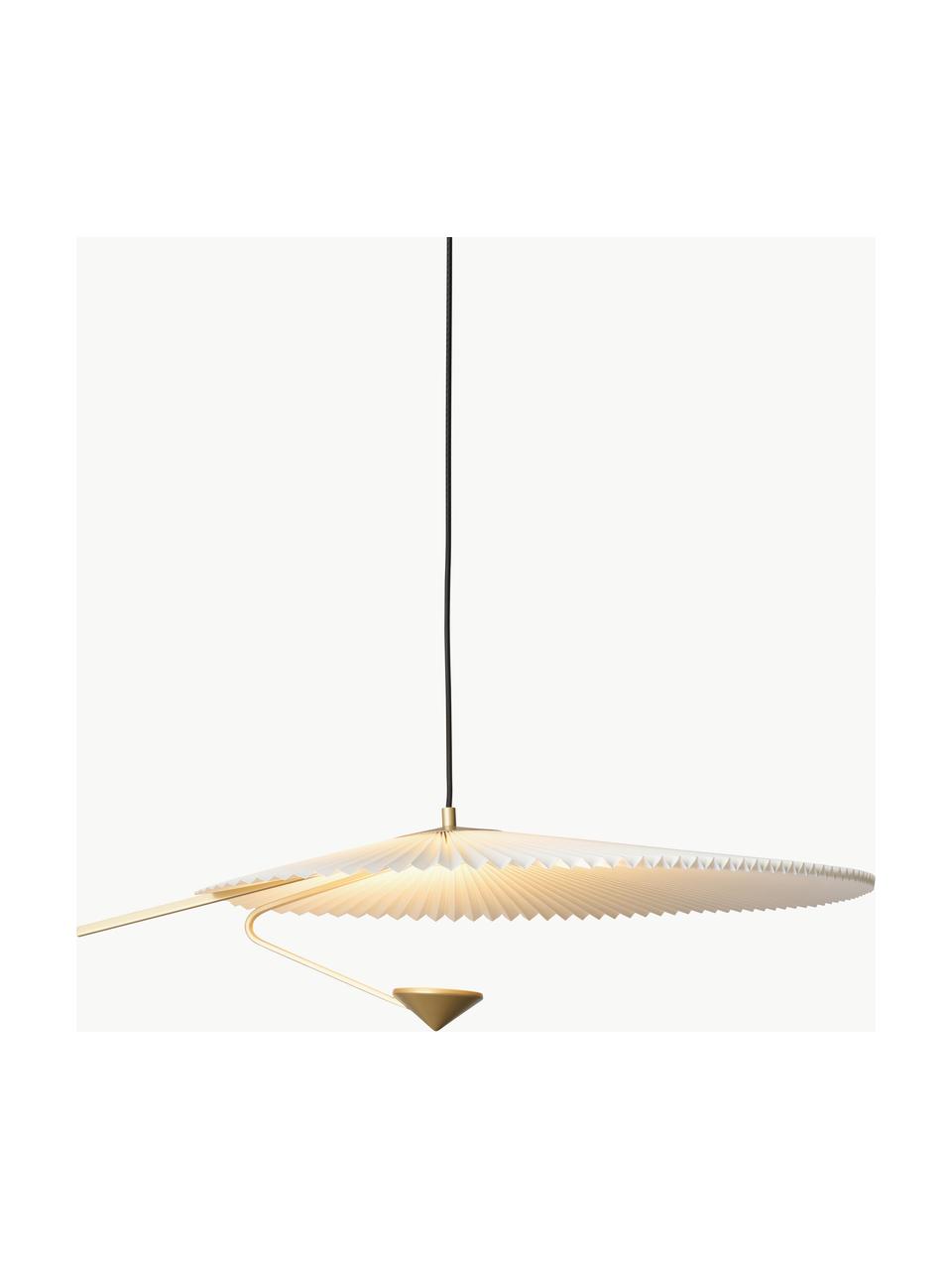 Lampa wisząca z funkcją przyciemniania Liris, Biały, odcienie złotego, Ø 87 x W 24 cm