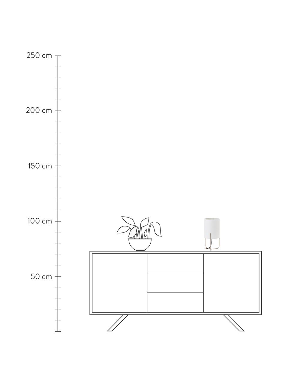 Lampa nocna Odin, Biały, odcienie mosiądzu, Ø 15 x W 30 cm