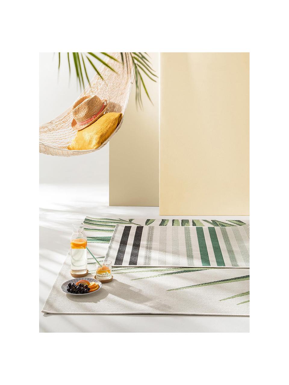 Tapis d'extérieur Capri Palm, 100 % polypropylène, Vert, beige, larg. 80 x long. 150 cm (taille XS)