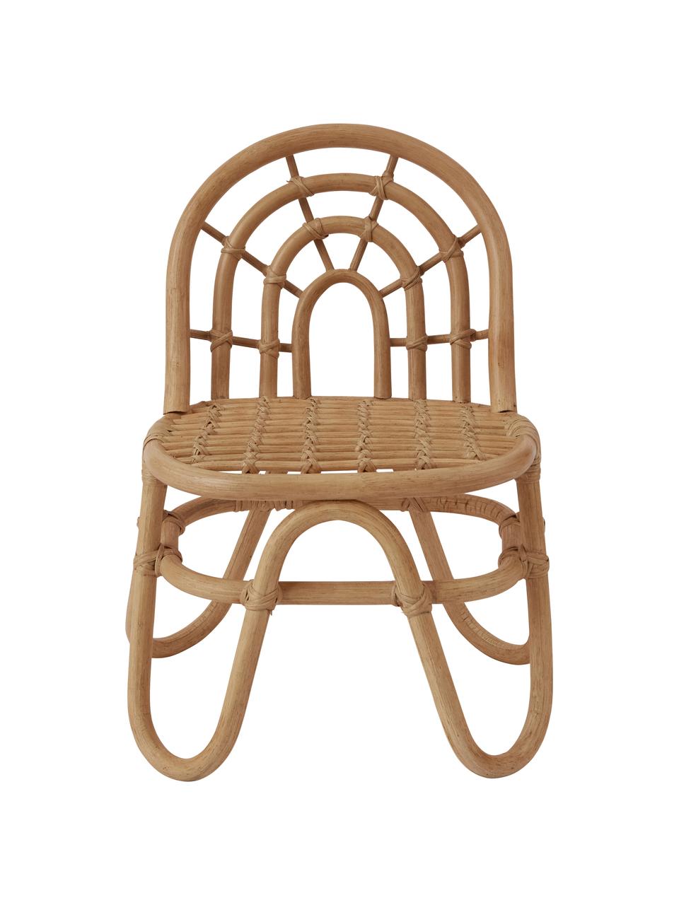 Krzesło dziecięce z rattanu Rainbow, 100% rattan, Jasny brązowy, S 31 x G 27 cm