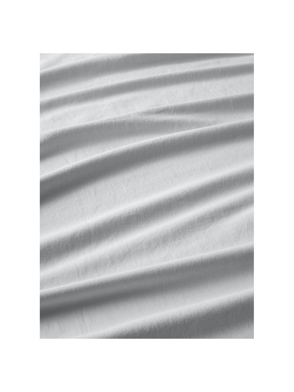 Poszewka na poduszkę z lnu z efektem sprania Nature, 2 szt., Jasny szary, S 40 x D 80 cm