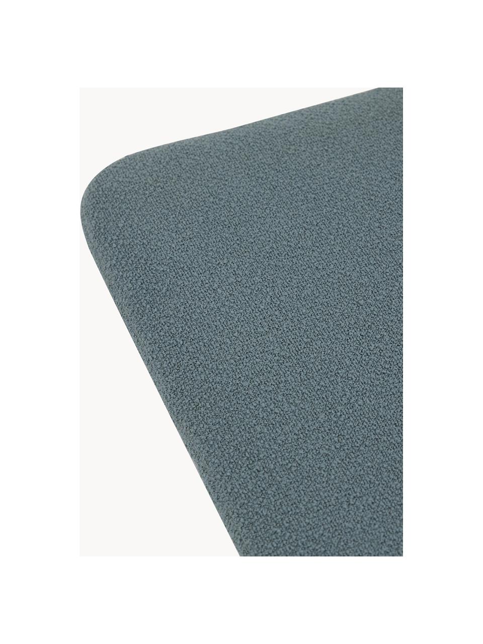 Bouclé-Sitzkissen Curva für Sitzbank, Hülle: Bouclé (Polyester, 92 % r, Graublau, B 32 x L 96 cm