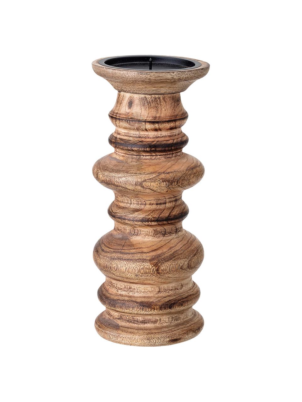Świecznik Stili, Drewno mangowe, Brązowy, Ø 10 x W 25 cm