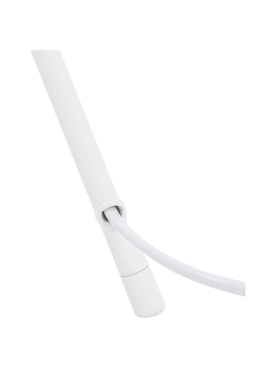 Lampada da terra con paralume in tessuto Cella, Paralume: miscela di cotone, Base della lampada: metallo verniciato a polv, Bianco, Alt. 158 cm