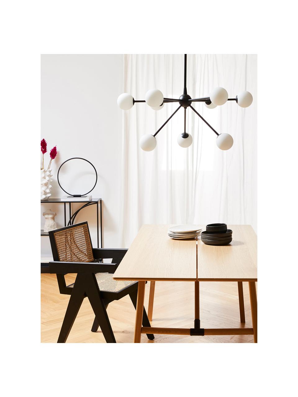 Grote hanglamp Space, Baldakijn: gepoedercoat metaal, Zwart, B 81  x D 71 cm