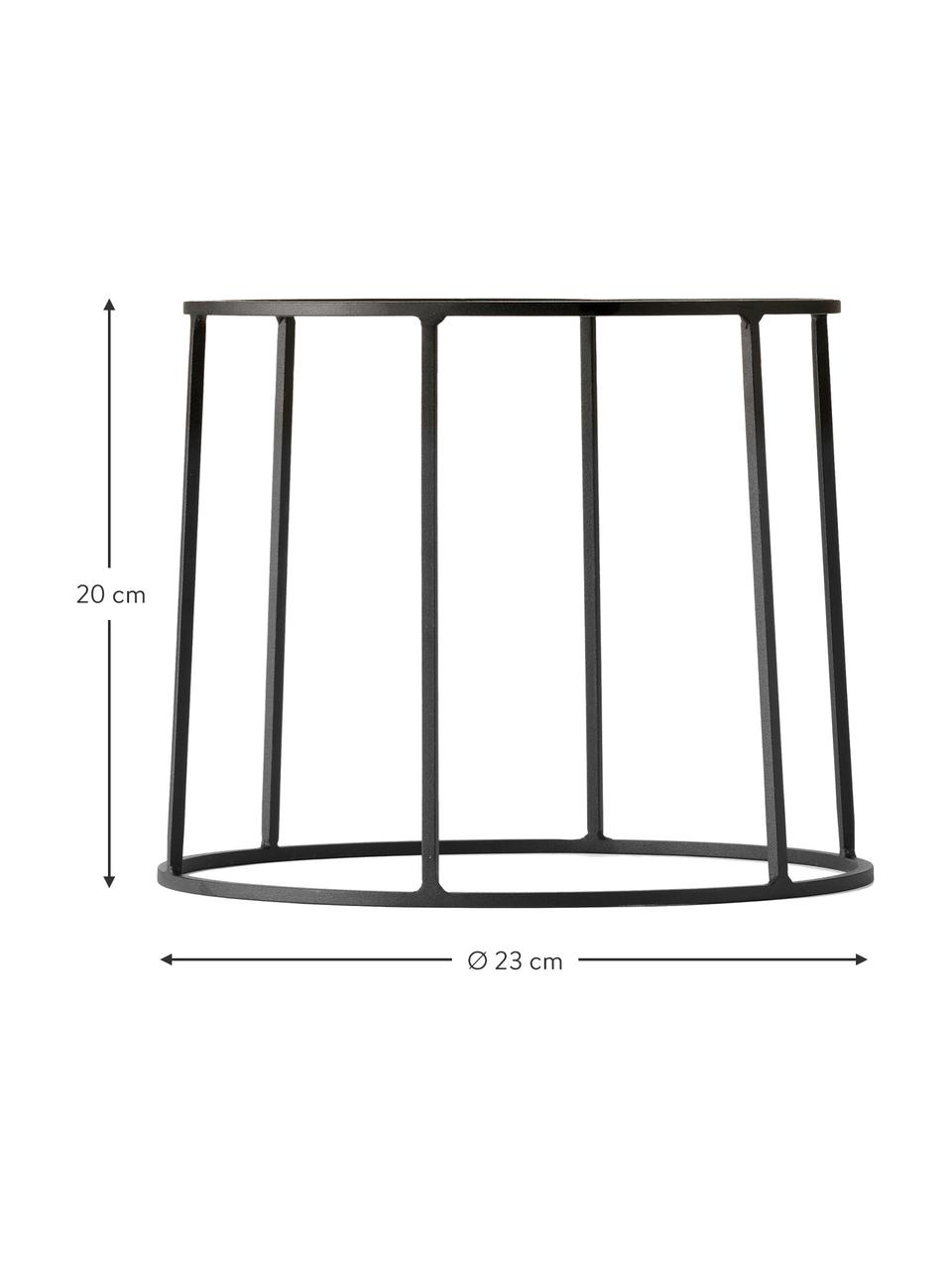 Pflanztopfständer Wire Base aus Stahl, Stahl, pulverbeschichtet, Schwarz, Ø 23 x H 20 cm