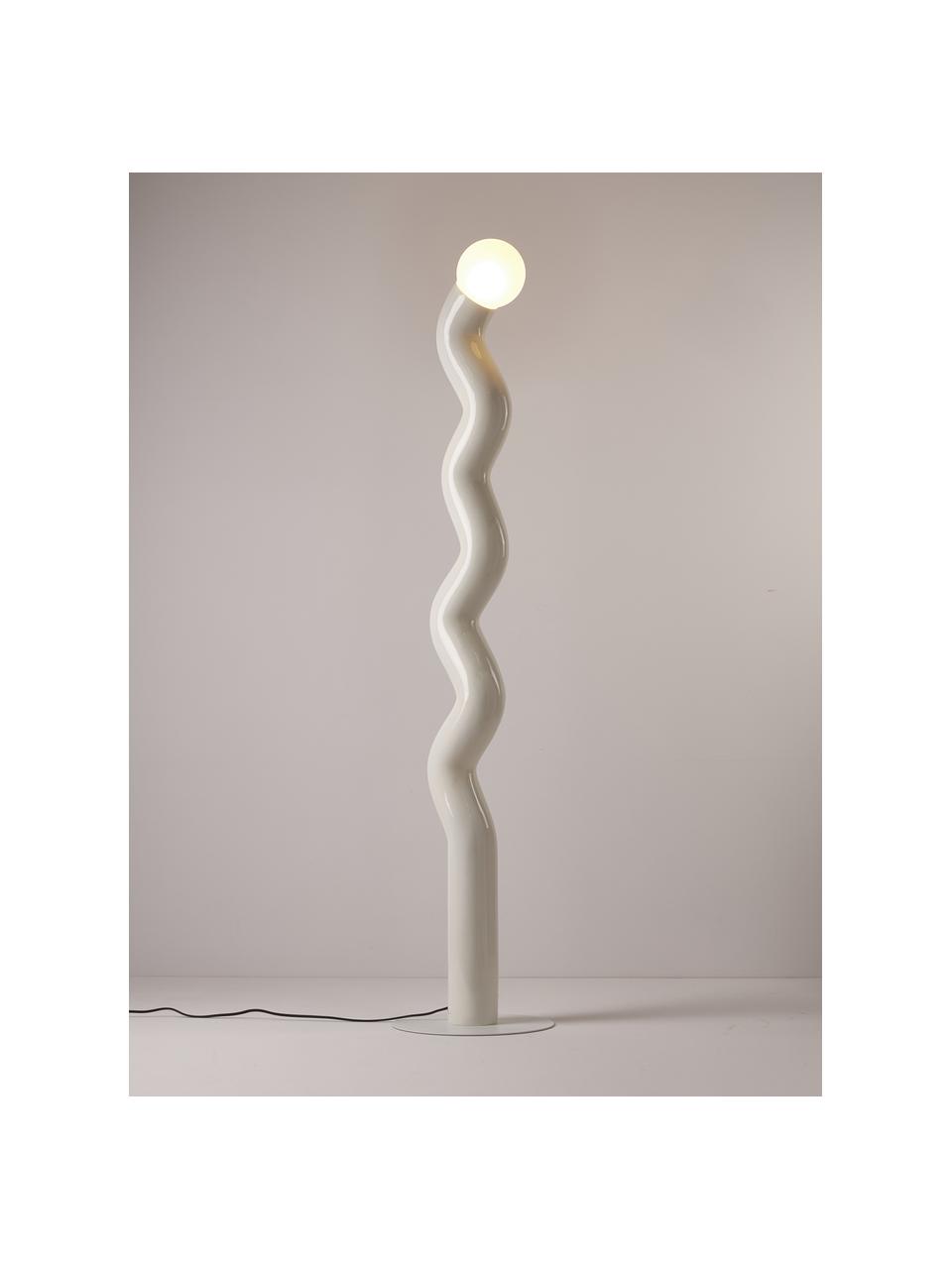 Lampadaire Memphis, Polyrésine, Blanc, larg. 45 x haut. 172 cm